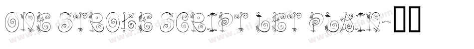 One Stroke Script LET Plain字体转换